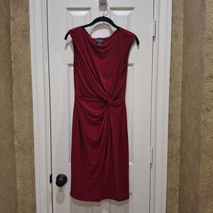 Ralph Lauren Rich Burgundy Midi Dress